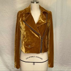 Velvet moto jacket